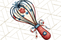 Patriotic Baking Tools Clipart PNG, 4th of July Kitchen Product Image 5