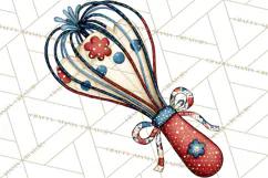 Patriotic Baking Tools Clipart PNG, 4th of July Kitchen Product Image 5