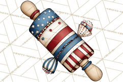 Patriotic Baking Tools Clipart PNG, 4th of July Kitchen Product Image 4