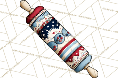 Patriotic Baking Tools Clipart PNG, 4th of July Kitchen Product Image 3