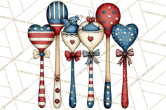 Patriotic Baking Tools Clipart PNG, 4th of July Kitchen Product Image 4