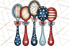 Patriotic Baking Tools Clipart PNG, 4th of July Kitchen Product Image 5