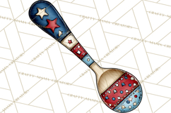 Patriotic Baking Tools Clipart PNG, 4th of July Kitchen Product Image 2
