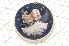 Celestial Moon Goddess Clipart, Fantasy Women, Crescent Moon Product Image 4