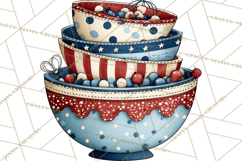 Patriotic Baking Tools Clipart PNG, 4th of July Kitchen Product Image 5