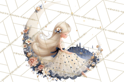 Celestial Moon Goddess Clipart, Fantasy Women, Crescent Moon Product Image 4