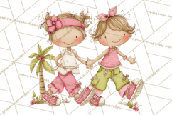 Adorable Spring Kids Clipart, Playful Children Clip Art PNG Product Image 3