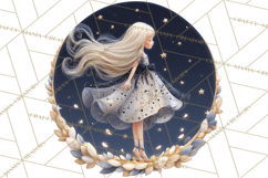 Celestial Moon Goddess Clipart, Fantasy Women, Crescent Moon Product Image 4