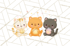 Kawaii Cat Clipart, Cute Kitten PNG, Fun Cat Illustrations Product Image 3