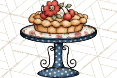 Patriotic Cake Stands Clipart, Dessert Tables Bakery Display Product Image 4