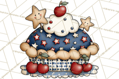 Patriotic Desserts Clipart, Layer Cakes Cupcakes Cookies Pie Product Image 3