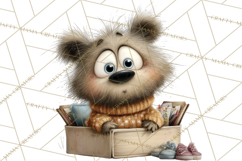Bookish Bears PNG Clipart, Cozy Bear Reading, Cute Cartoon Product Image 3
