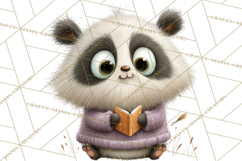 Bookish Bears PNG Clipart, Cozy Bear Reading, Cute Cartoon Product Image 5