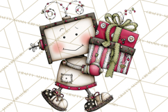 Adorable Birthday Robot Clipart, Playful Toy Robot Clip Art Product Image 5