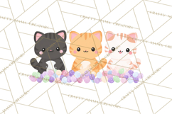 Kawaii Cat Clipart, Cute Kitten PNG, Fun Cat Illustrations Product Image 5
