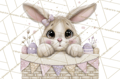 Peeking Large-Eyed Easter Animals PNG Pastel Illustrations Product Image 5