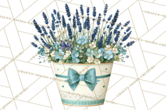 Spring Garden Clipart, Watering Cans, Flower Pots, Gardening Product Image 2