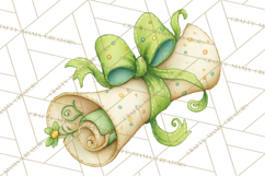 Graduation Diploma Clipart PNG, Whimsical Diploma Scroll Product Image 3