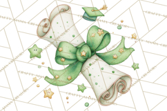 Graduation Diploma Clipart PNG, Whimsical Diploma Scroll Product Image 4