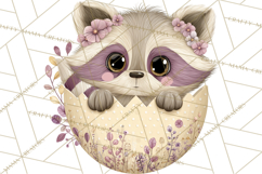 Peeking Large-Eyed Easter Animals PNG Pastel Illustrations Product Image 5