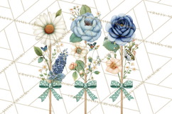 Spring Garden Clipart, Watering Cans, Flower Pots, Gardening Product Image 3