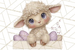 Peeking Large-Eyed Easter Animals PNG Pastel Illustrations Product Image 3