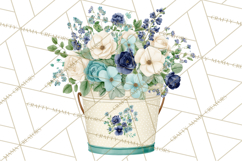 Spring Garden Clipart, Watering Cans, Flower Pots, Gardening Product Image 5