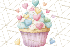 Valentine Safari Animal Clipart PNG, Watercolor Elephant Png Product Image 2