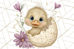 Peeking Large-Eyed Easter Animals PNG Pastel Illustrations Product Image 2
