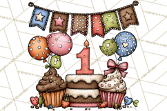 Adorable Birthday Robot Clipart, Playful Toy Robot Clip Art Product Image 2