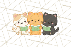 Kawaii Cat Clipart, Cute Kitten PNG, Fun Cat Illustrations Product Image 2
