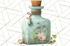 Vintage Herbal Apothecary Clipart, Spring Botanical Png Product Image 2