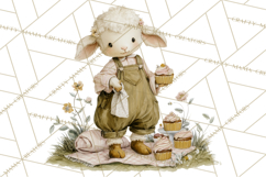 Vintage Spring Animals Clipart, Tea Party Picnic Png Product Image 2
