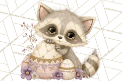 Peeking Large-Eyed Easter Animals PNG Pastel Illustrations Product Image 3