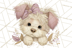 Peeking Large-Eyed Easter Animals PNG Pastel Illustrations Product Image 4