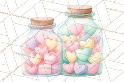 Valentine Safari Animal Clipart PNG, Watercolor Elephant Png Product Image 5