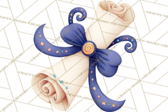 Graduation Diploma Clipart PNG, Whimsical Diploma Scroll Product Image 5