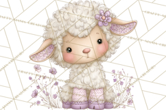 Peeking Large-Eyed Easter Animals PNG Pastel Illustrations Product Image 5