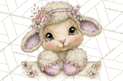 Peeking Large-Eyed Easter Animals PNG Pastel Illustrations Product Image 2