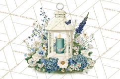 Spring Garden Clipart, Watering Cans, Flower Pots, Gardening Product Image 2