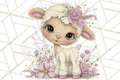 Peeking Large-Eyed Easter Animals PNG Pastel Illustrations Product Image 3