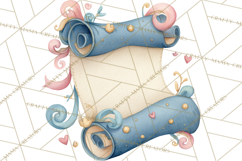 Graduation Diploma Clipart PNG, Whimsical Diploma Scroll Product Image 3