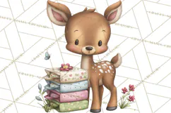 Spring Baby Animal Clipart, Baby Animals PNG, Pastel Nursery Product Image 4