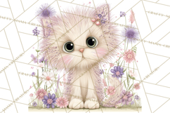 Peeking Large-Eyed Easter Animals PNG Pastel Illustrations Product Image 5