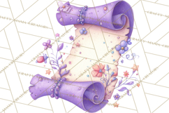 Graduation Diploma Clipart PNG, Whimsical Diploma Scroll Product Image 2