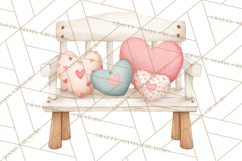 Valentine Safari Animal Clipart PNG, Watercolor Elephant Png Product Image 2