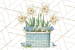 Spring Garden Clipart, Watering Cans, Flower Pots, Gardening Product Image 2
