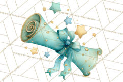Graduation Diploma Clipart PNG, Whimsical Diploma Scroll Product Image 3
