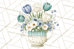 Spring Garden Clipart, Watering Cans, Flower Pots, Gardening Product Image 4