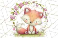 Spring Baby Animal Clipart, Baby Animals PNG, Pastel Nursery Product Image 4